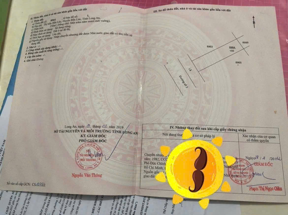 Bán nền thổ cư đường số 3 , KDC Hưng Gia , thị trấn Bến Lức dt 150m2 giá giảm còn 4,35 tỷ