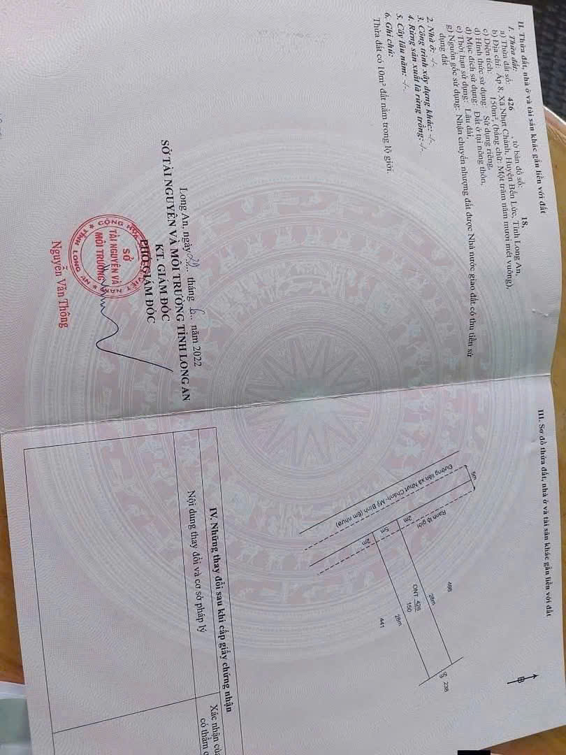 Bán 2 nền thổ cư liền kề mt đường nhựa Nhựt Chánh - Mỹ Bình dt 150m2 giá 1,05 tỷ /nền