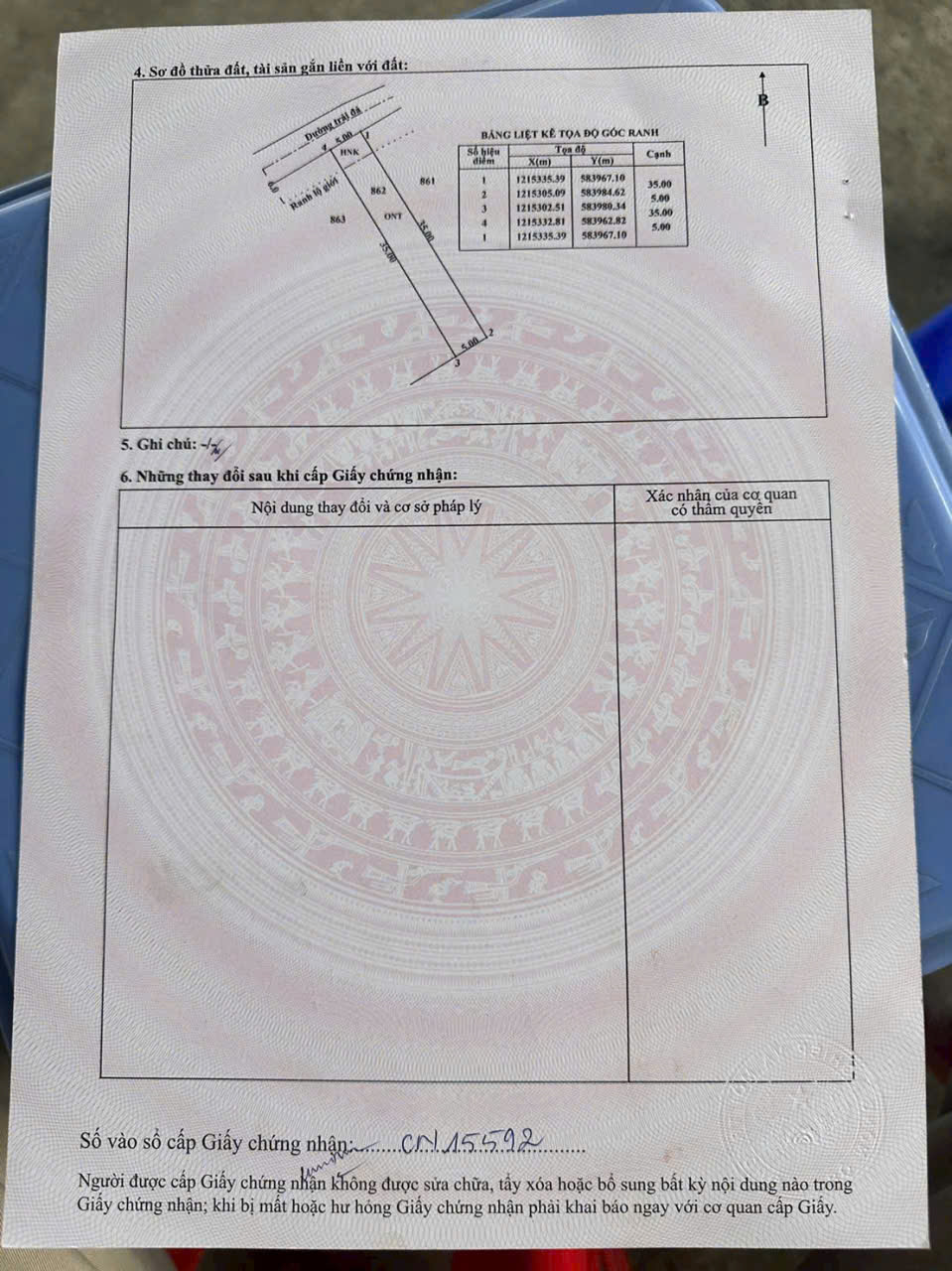 Bán đất đường đá xanh oto xã Phước Vĩnh An, Củ Chi dt 175m2 ( 160m2 thổ) giá 1,9 tỷ