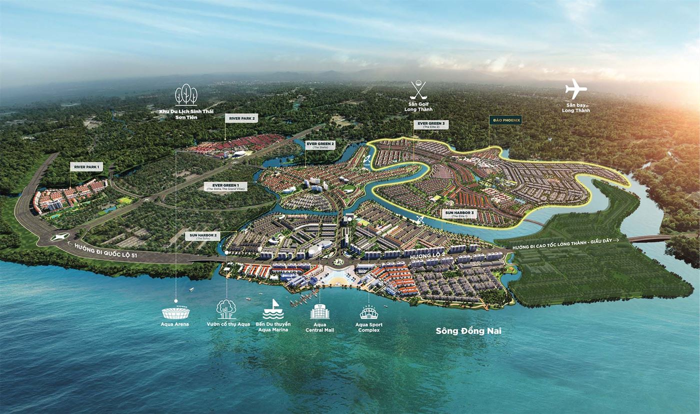 Lợi thế cửa dự án Aqua City là có thiết kế hiện đại