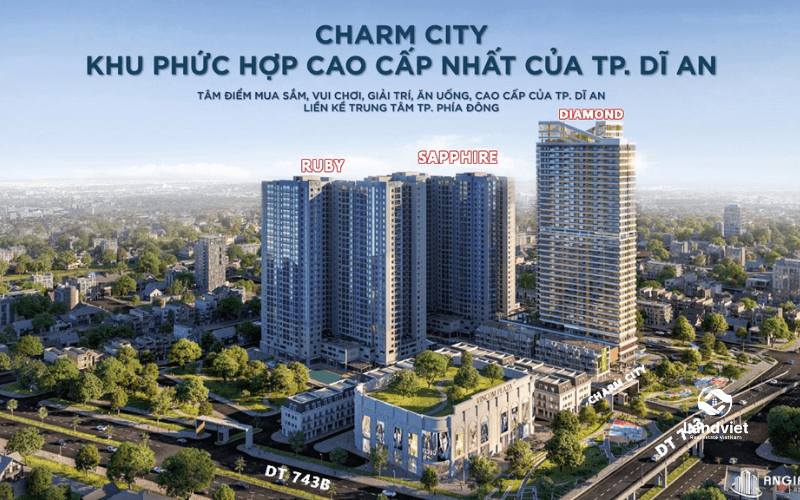 Charm City - Dự án căn hộ chung cư cao cấp tại Dĩ An, Bình Dương