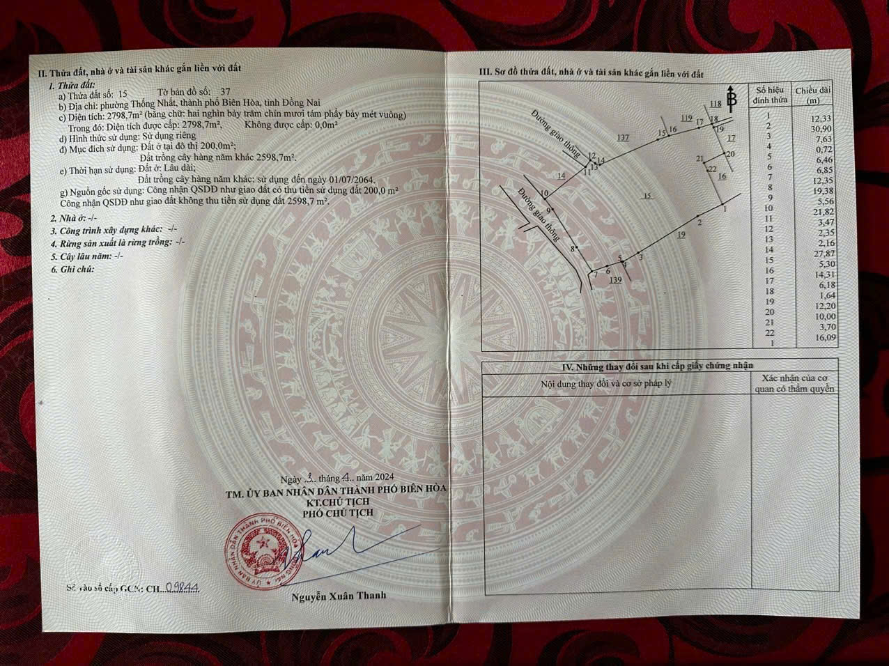BÁN ĐẤT PHƯỜNG THỐNG NHẤT BIÊN HÒA ĐỒNG NAI